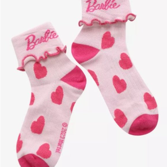 Barbie Heart Socks Sweethearts Pink Valentine - Picture 2 of 2